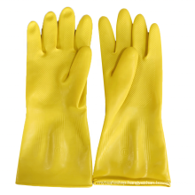 Safety Work Waterproof Industrial Rubber Gloves Yellow Latex Gloves